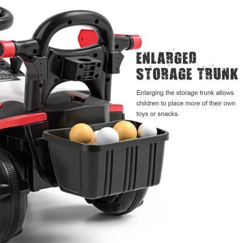 6V Battery-Powered Kids Excavator Tractor with LED Headlight, Helmet, and Rear Box - Image 30