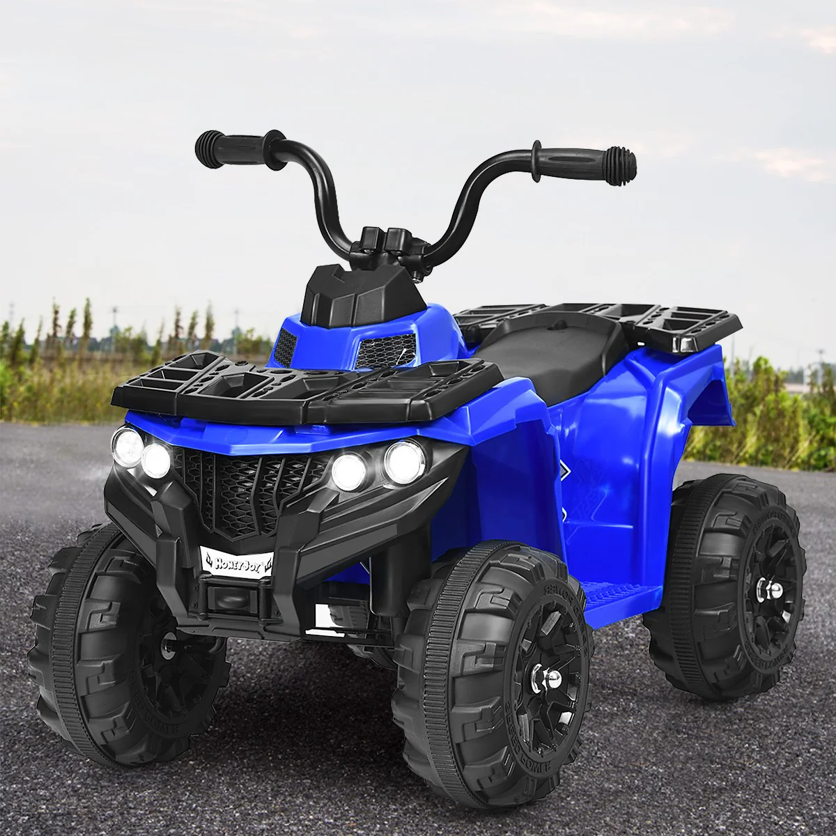 6V Battery-Powered Kids Ride-On ATV 4-Wheeler with MP3 and LED Lights Blue - Image 7