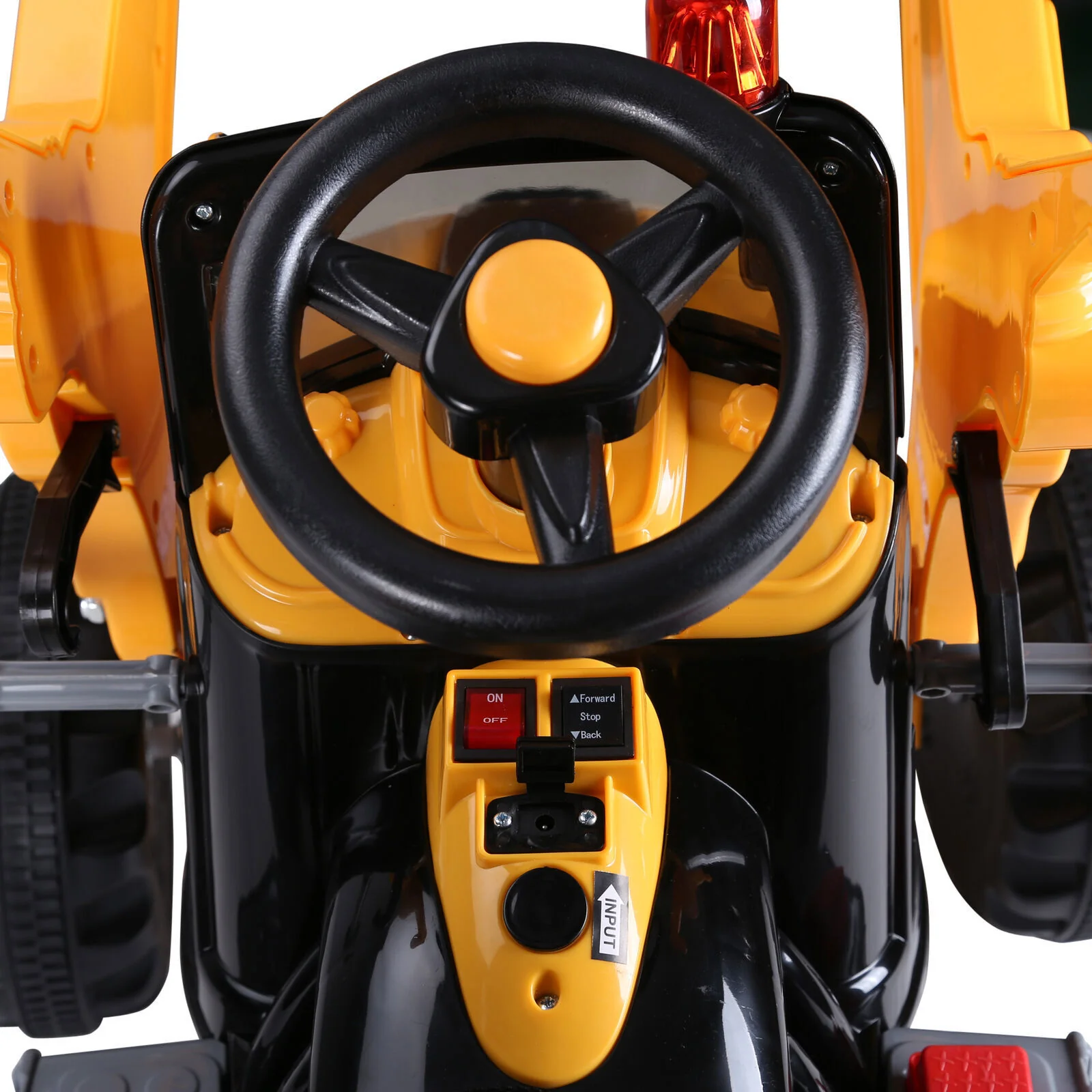 6V Battery-Powered Electric Ride-On Excavator Digger Toy for Kids Outdoor Play - Image 10