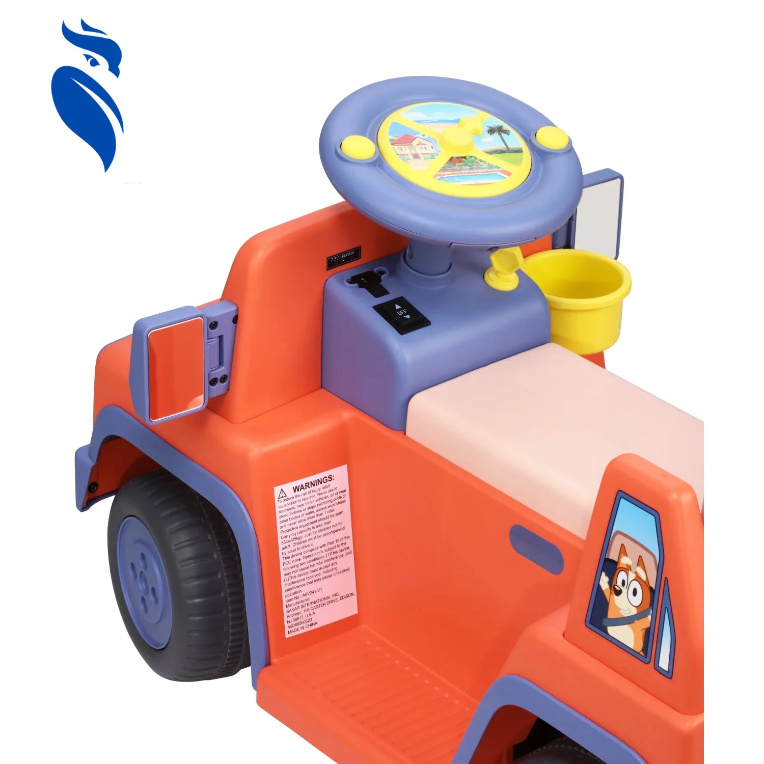 6V Battery-Powered Ride-On Car with Sounds for Kids Ages 2 and Up - Image 9
