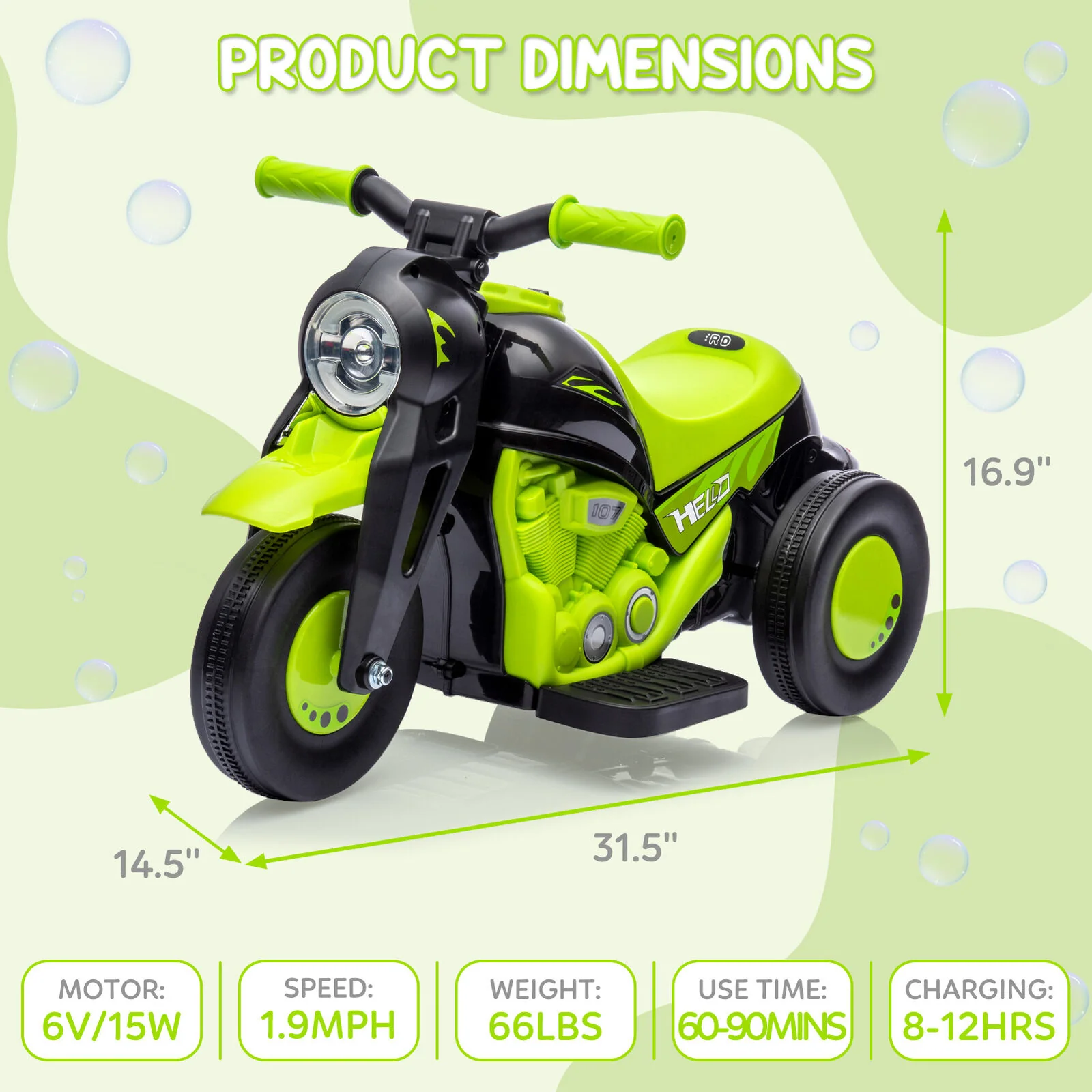6V Battery Powered Ride On Motorbike Toy for Kids - Perfect for Boys and Girls! - Image 24