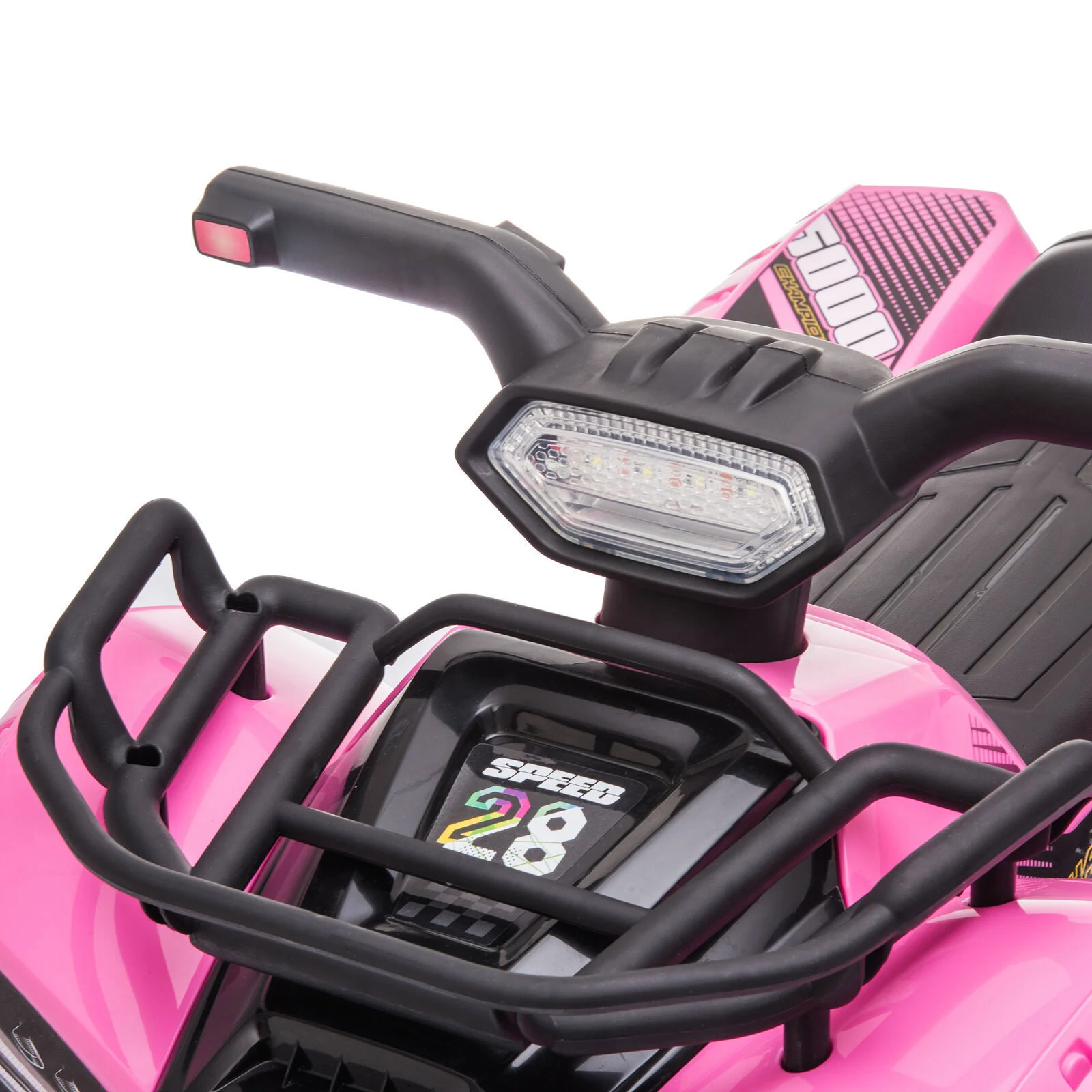 6V Battery Powered Ride On Quad ATV Toy with LED Headlights for Kids - Image 10