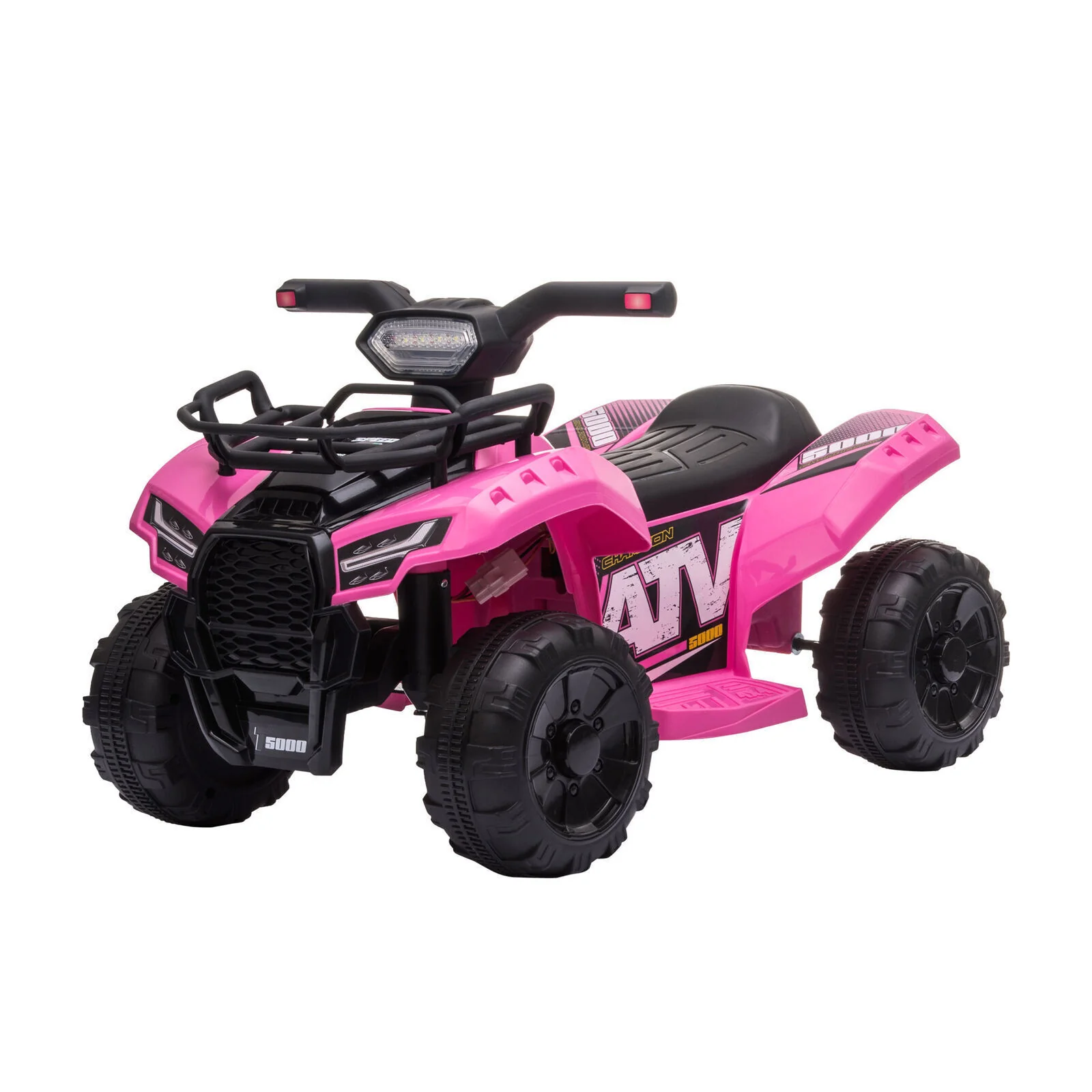 6V Battery Powered Ride On Quad ATV Toy with LED Headlights for Kids - Image 4