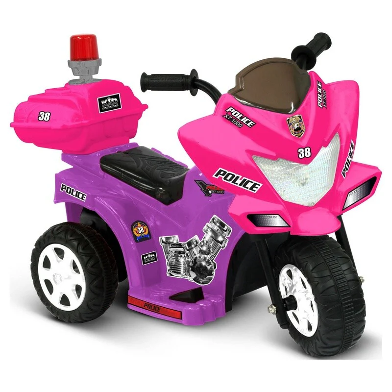 6V Battery Powered Mini Ride-On Motorcycle Toy with Flashing Siren and Sound for Kids - Image 2