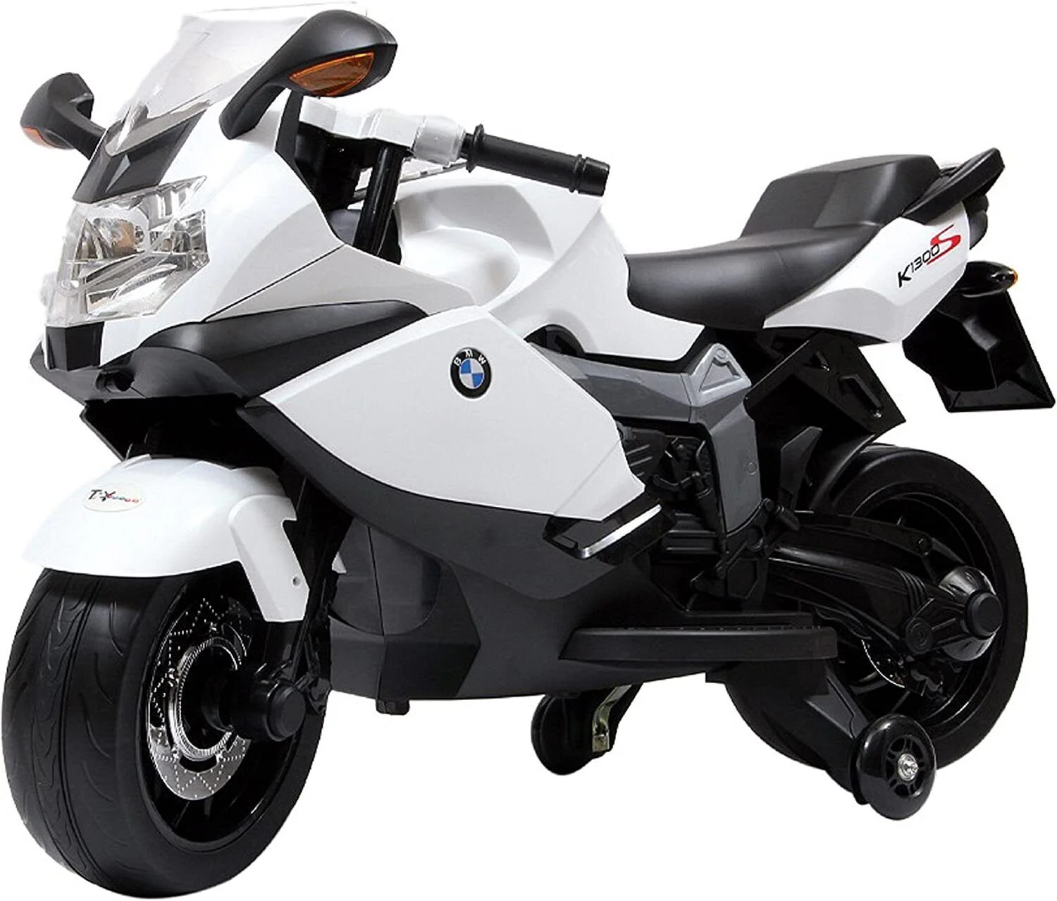 6V BMW R1200RT Kids Ride On Motorcycle - White - Image 4
