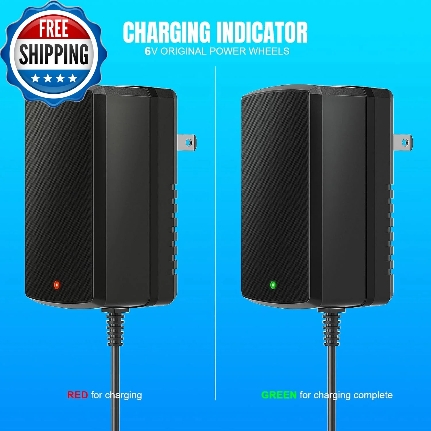 6V Charger for Kids Ride-On Cars and Kidzone Bumper Dynacraft SUV Toys - Image 2