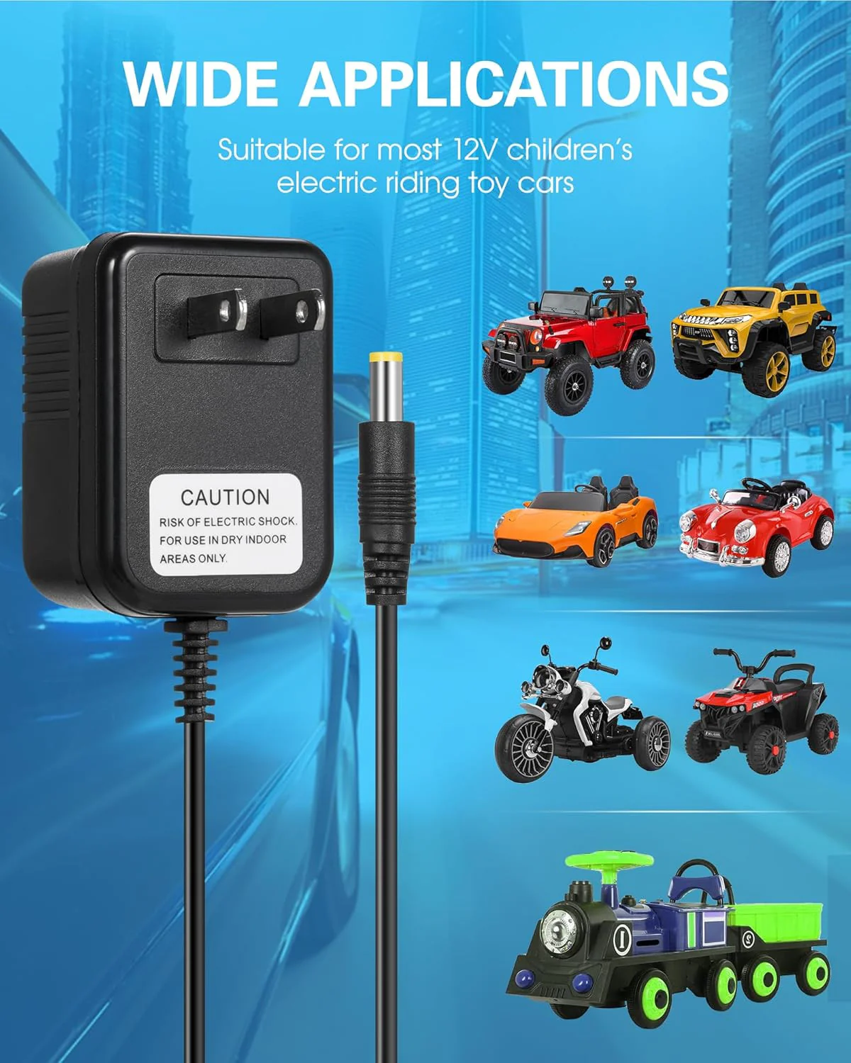 6V Charger Adapter with Indicator for Kidzone Flybar Bumper Ride-On Toy Car - Image 6