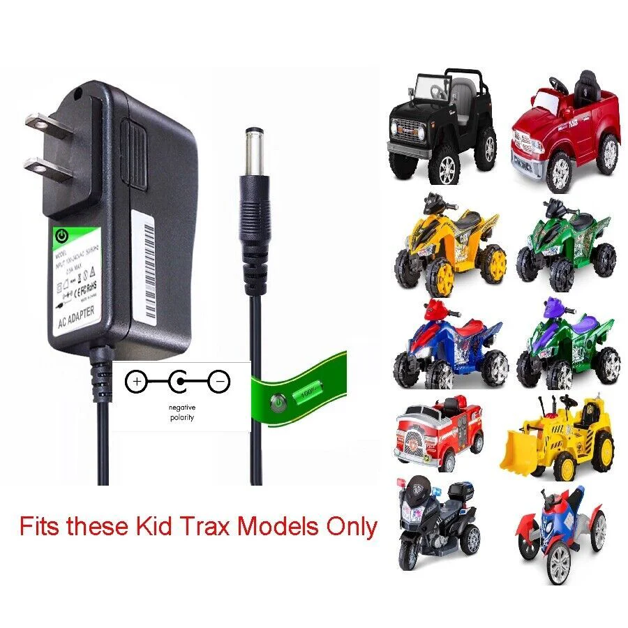6V Circle Charger for Kid Trax 2018 and Up Spiderman ATV Spiderbike