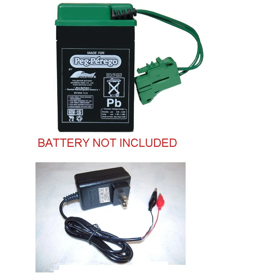 6V Clip Charger Case for Peg Perego Rocky Pony Train Rider Ducati John Deere Toys