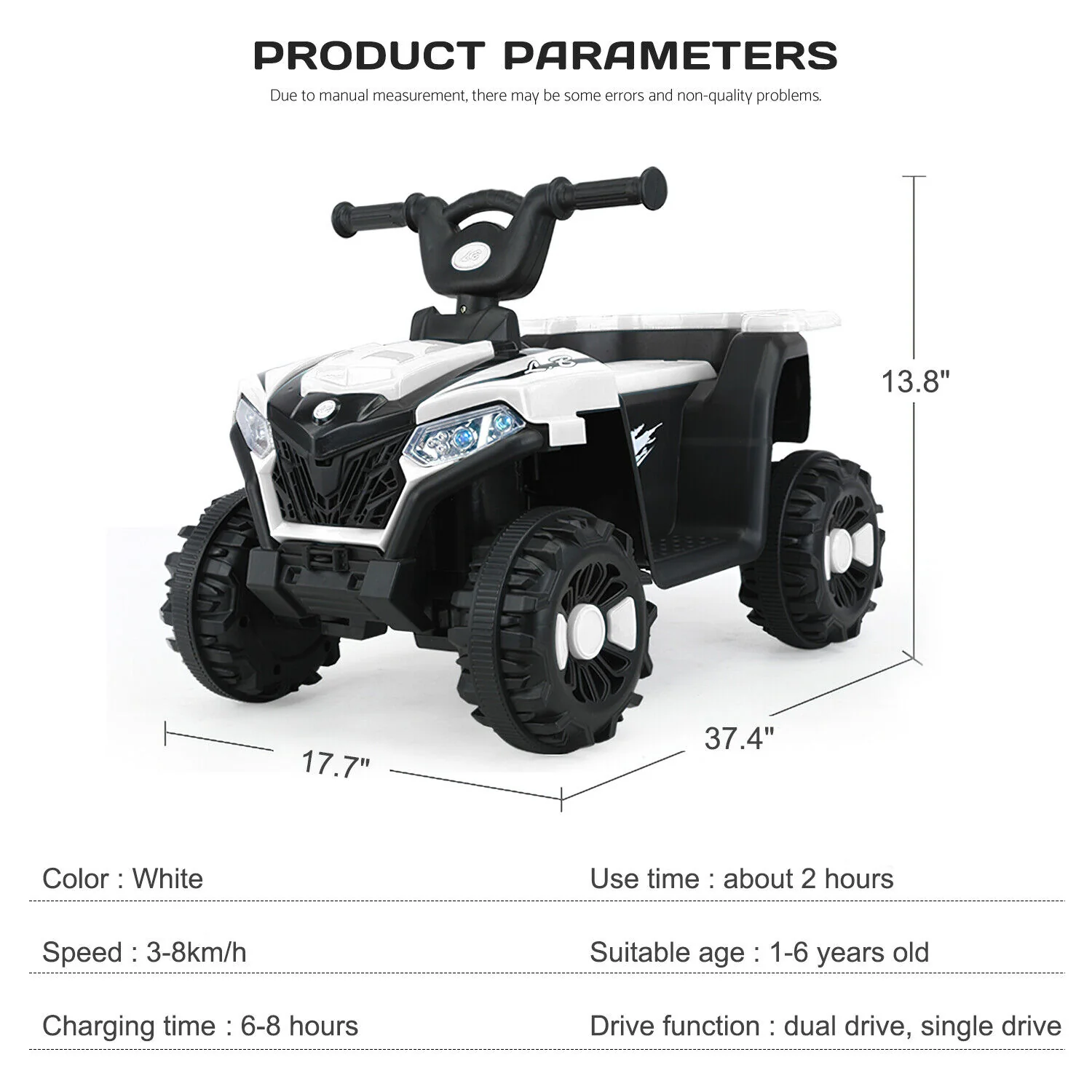 6V Electric ATV Quad Kids Ride-on Car Battery Powered 4-Wheel Motorcycle - Image 17