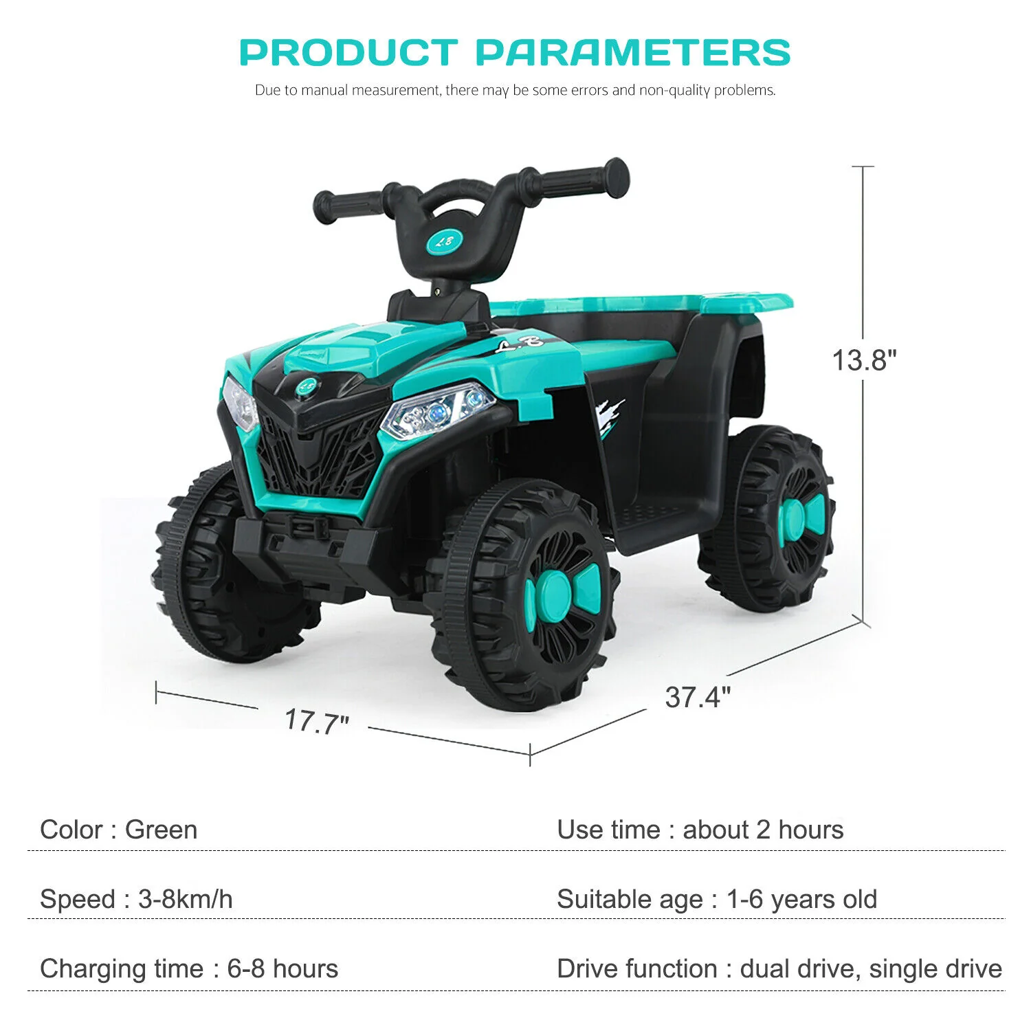 6V Electric ATV Quad Kids Ride-on Car Battery Powered 4-Wheel Motorcycle - Image 47
