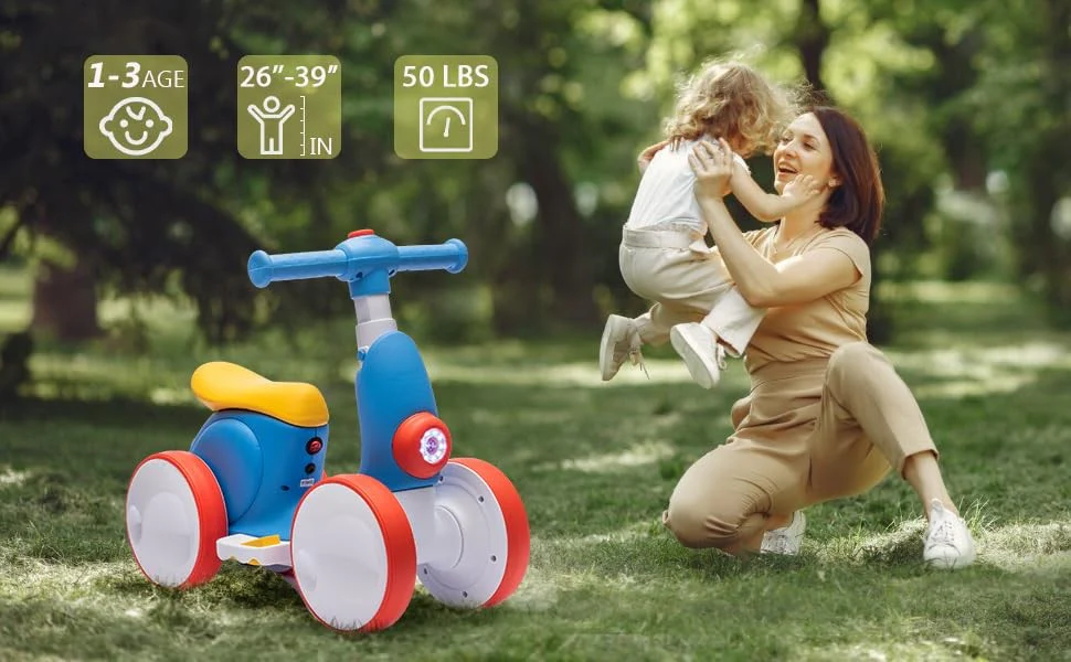 6V Electric Toddler Balance Bike with Bubble Machine 4-in-1 Multi-Function Ride-On Toy - Image 8