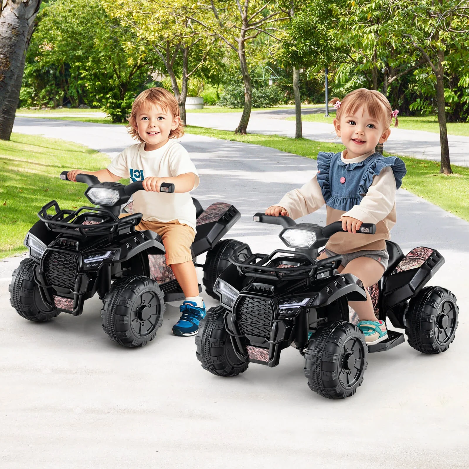 6V Electric Kids Toy Car with Music, Story Function, USB, and Front Storage Basket - Image 3