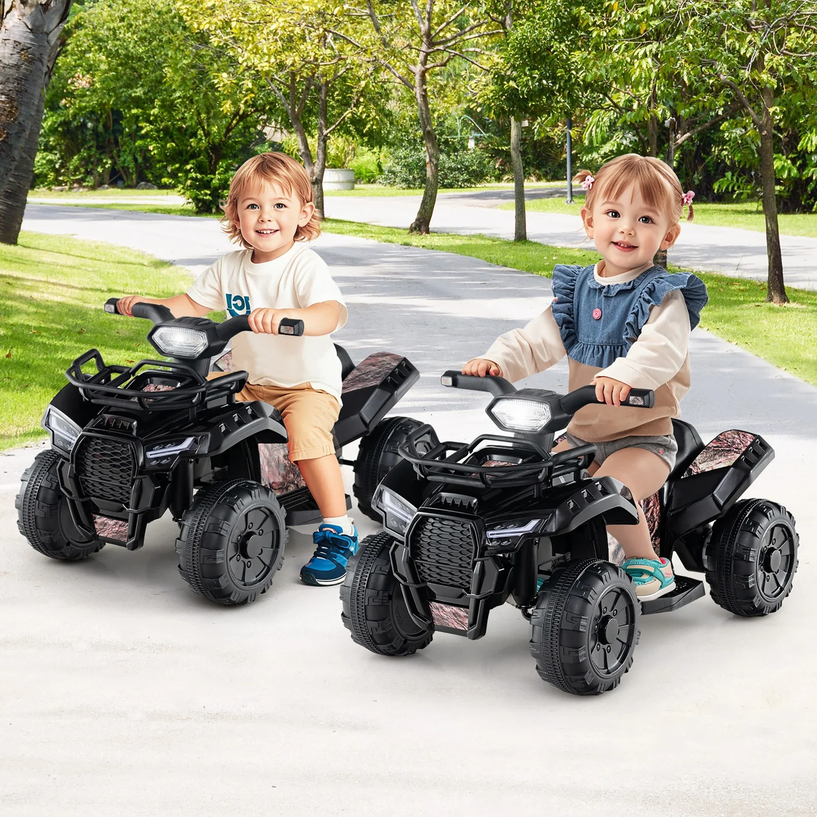 6V Electric Kids Toy Car with Music, Story Function, USB Port, and Front Storage Basket - Image 4