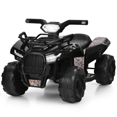 6V Electric Kids ATV Quad Ride On Car with LED Lights, MP3 Player, and Realistic Design - Perfect Gift for Toddlers