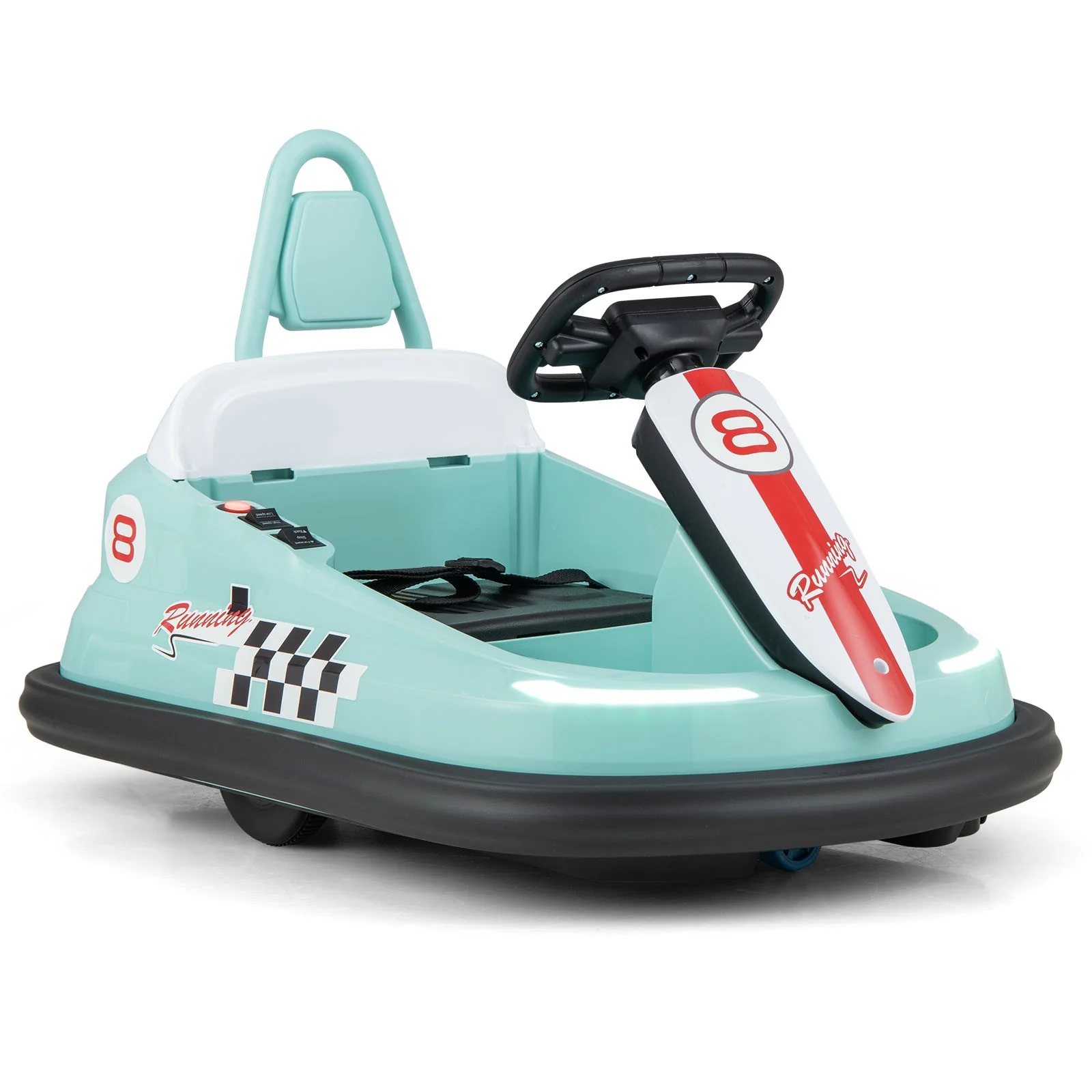 6V Electric Kids Ride-On Bumper Car with 360-Degree Spinning, Dual Motors, 2 Speeds, Green - Image 10