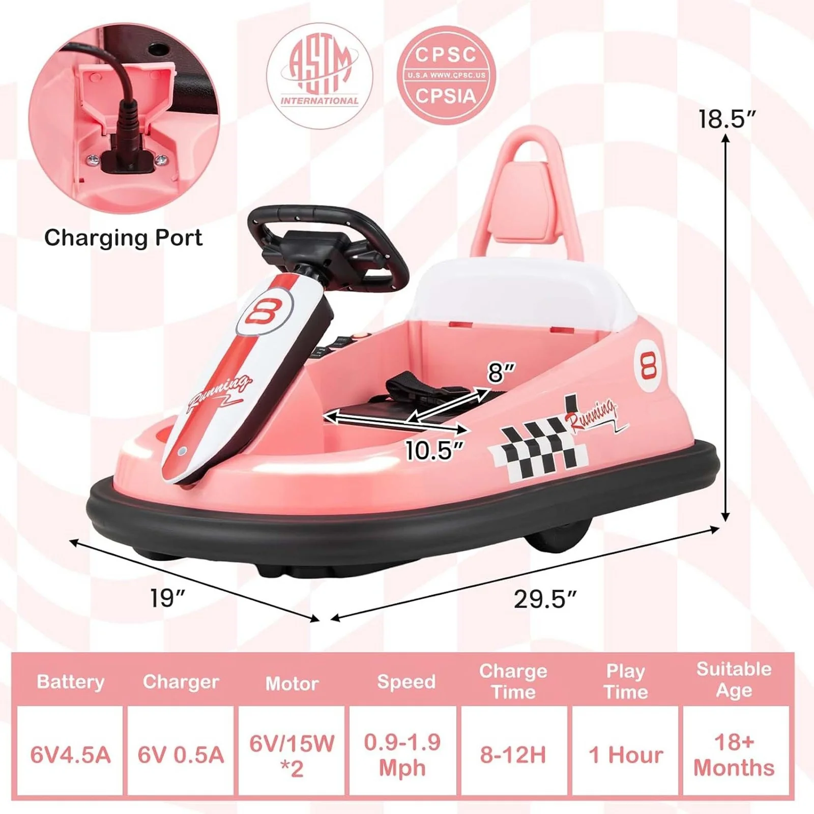 6V Electric Kids Ride-On Bumper Car with Spinning Dual Motors - Image 5