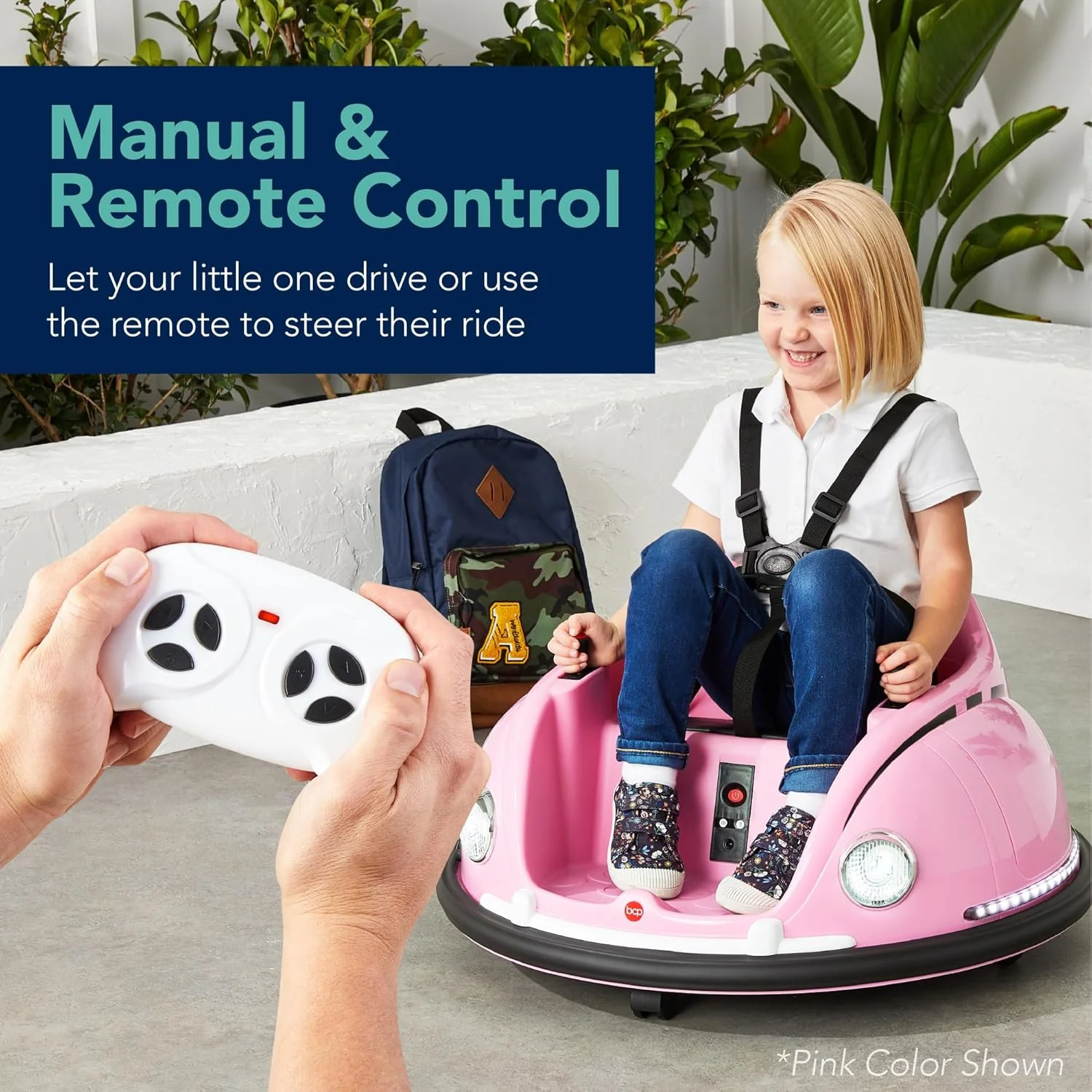 6V Electric Ride-On Bumpin Bumper Car for Kids 1.5-6 Years with Parent Remote Control - Image 4