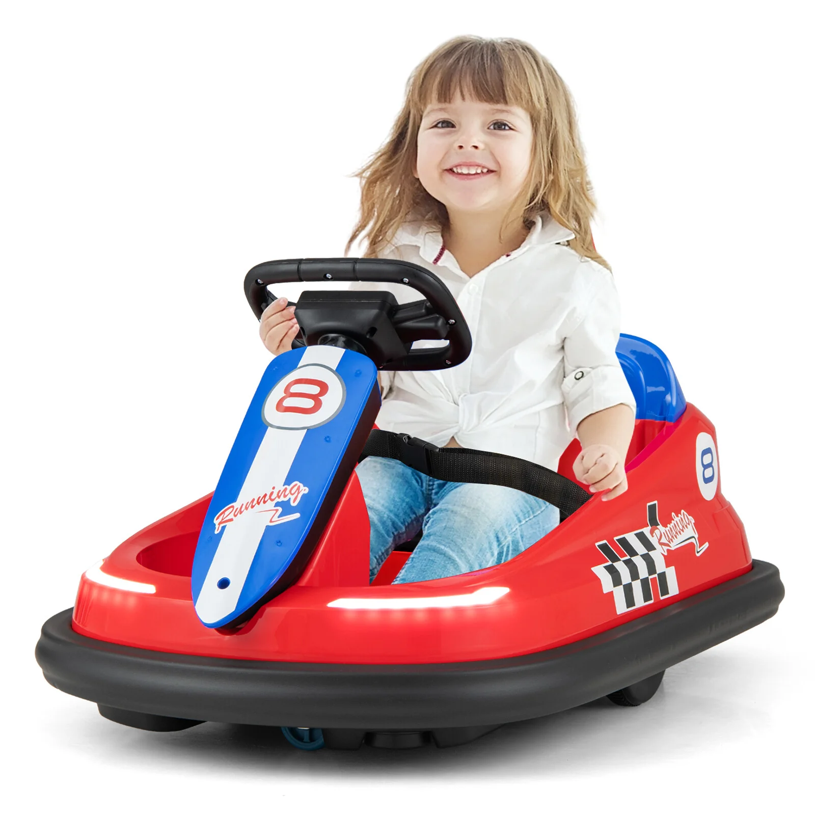 6V Electric Kids Ride-On Bumper Car with 2 Speeds and Portable Back Handle - Image 11