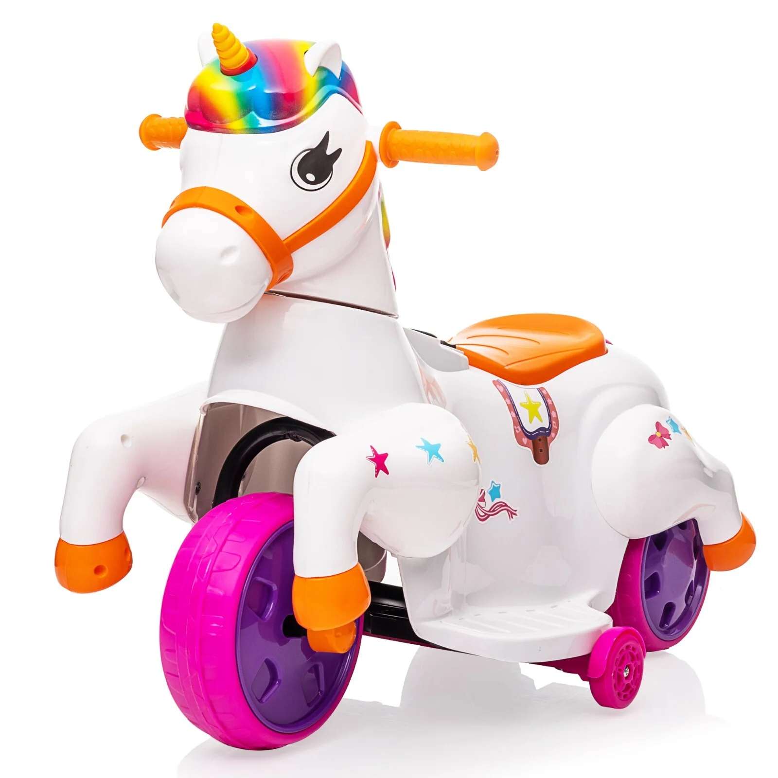 6V Battery-Powered Electric Unicorn Ride-On Car with Music for Toddlers - Image 15