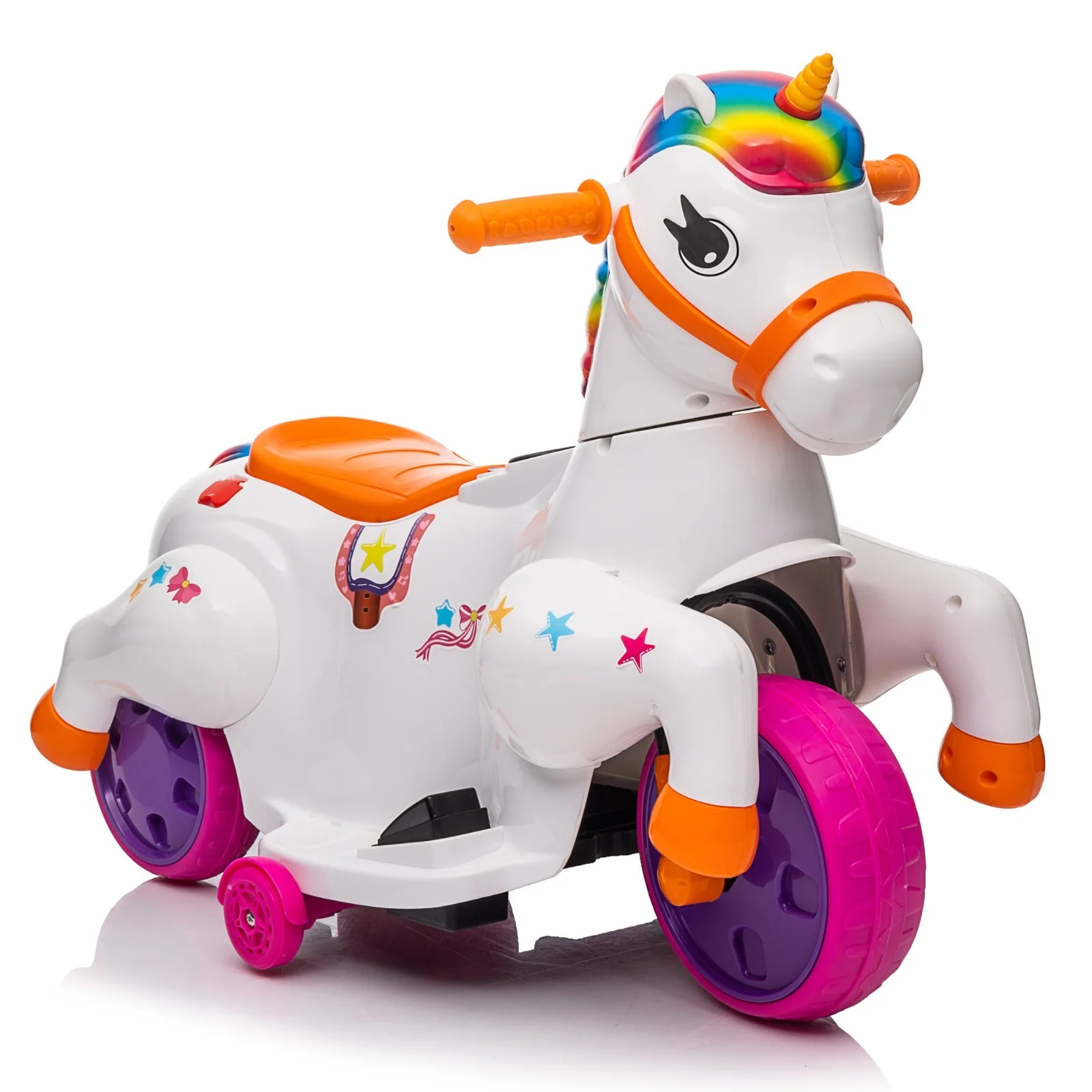 6V Battery-Powered Electric Unicorn Ride-On Car with Music for Toddlers - Image 4