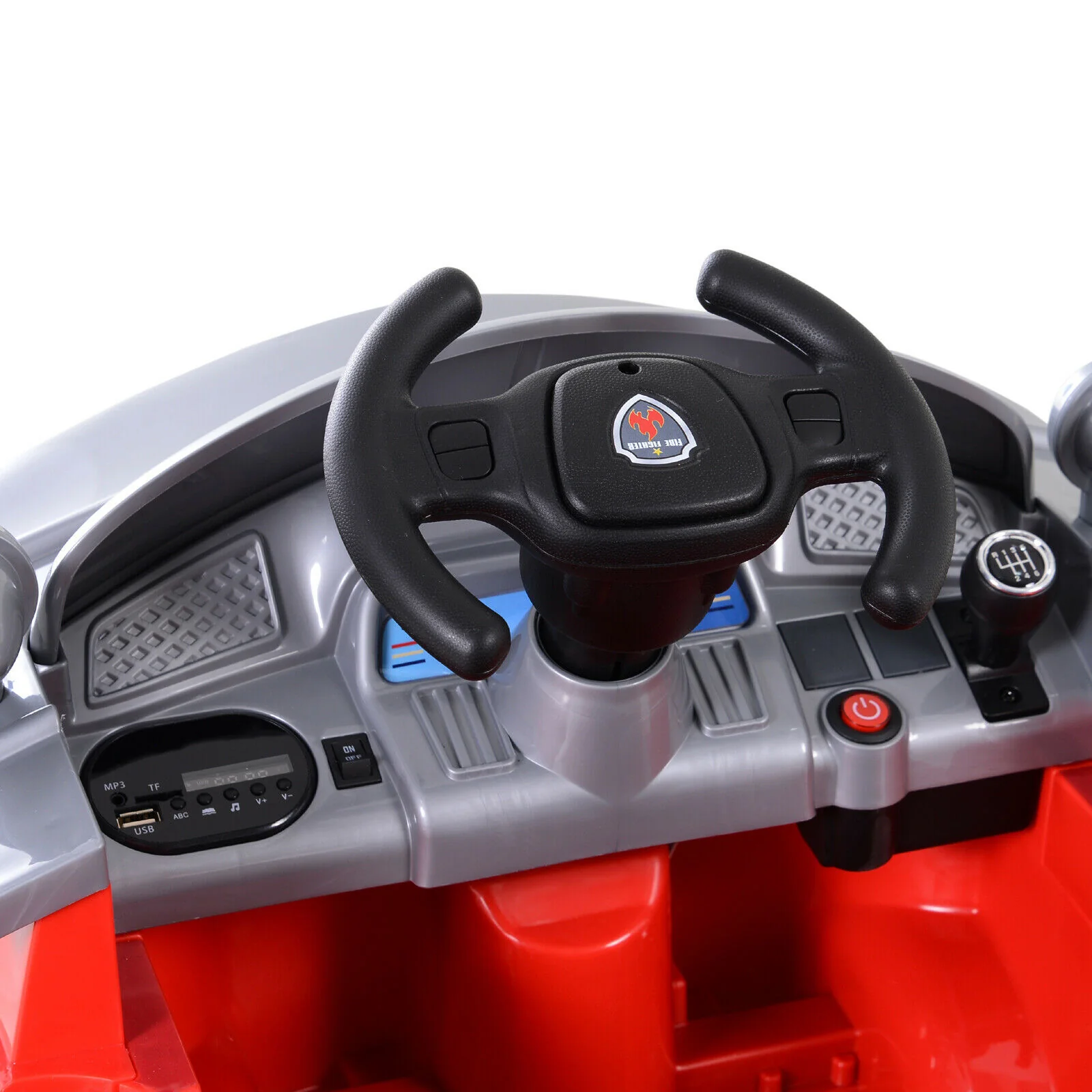 6V Electric Ride-On Fire Truck Toy Vehicle with Remote Control for Kids - Image 8