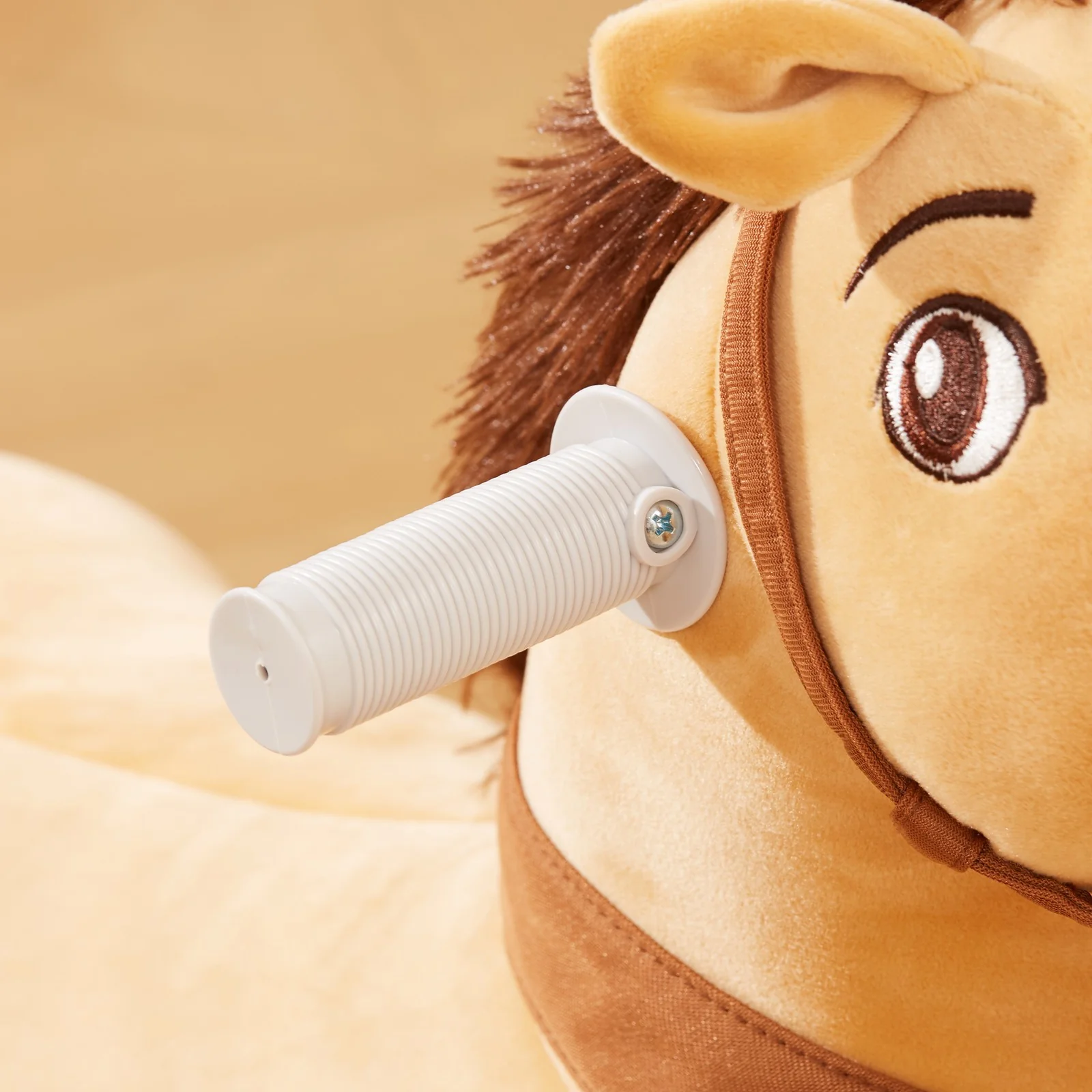 6V Electric Ride-On Brown Horse with Music and Forward PU Wheels - Image 11
