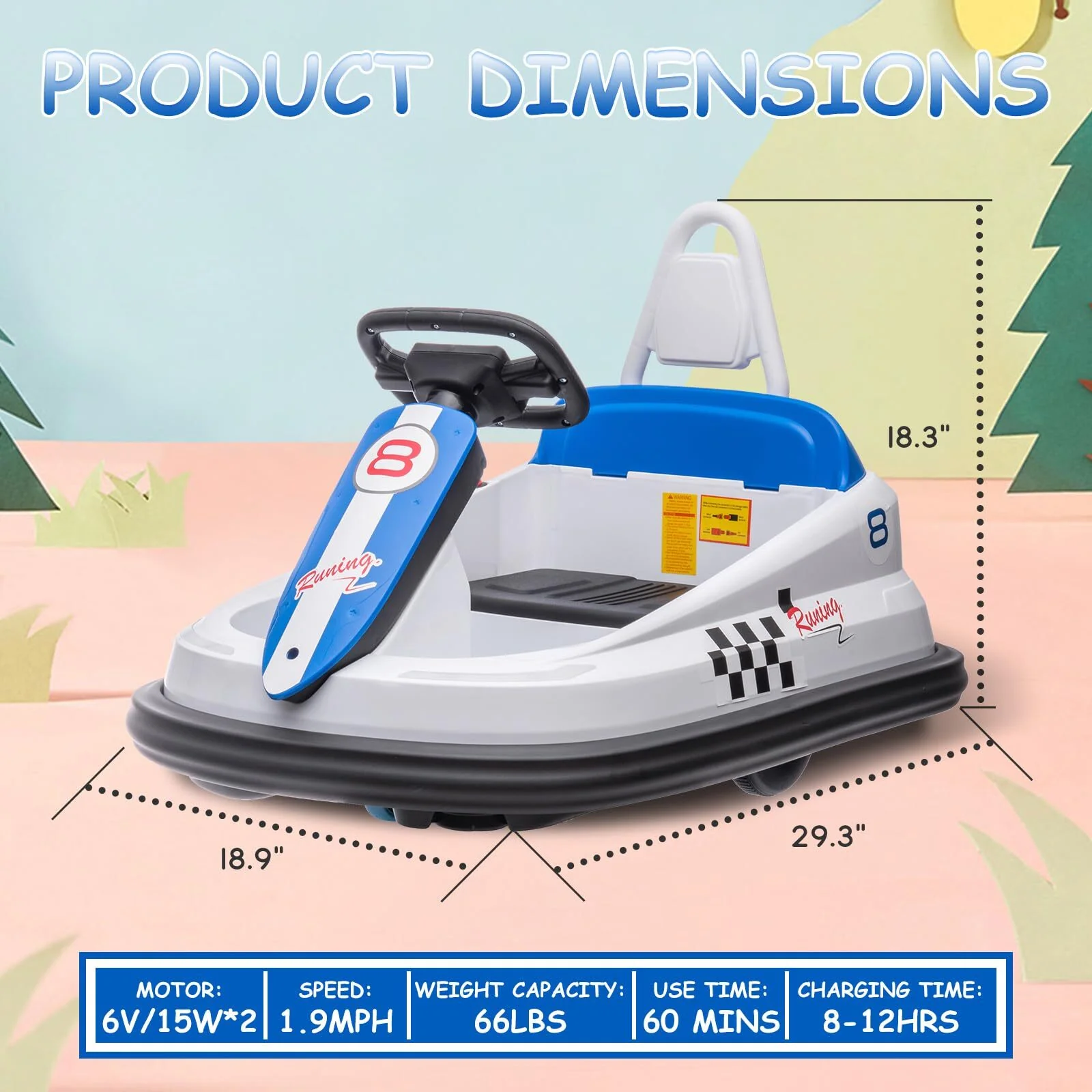 6V Electric Ride-On Kids Bumper Car with 360 Degree Spin Music and Bluetooth for Toddlers - Image 16