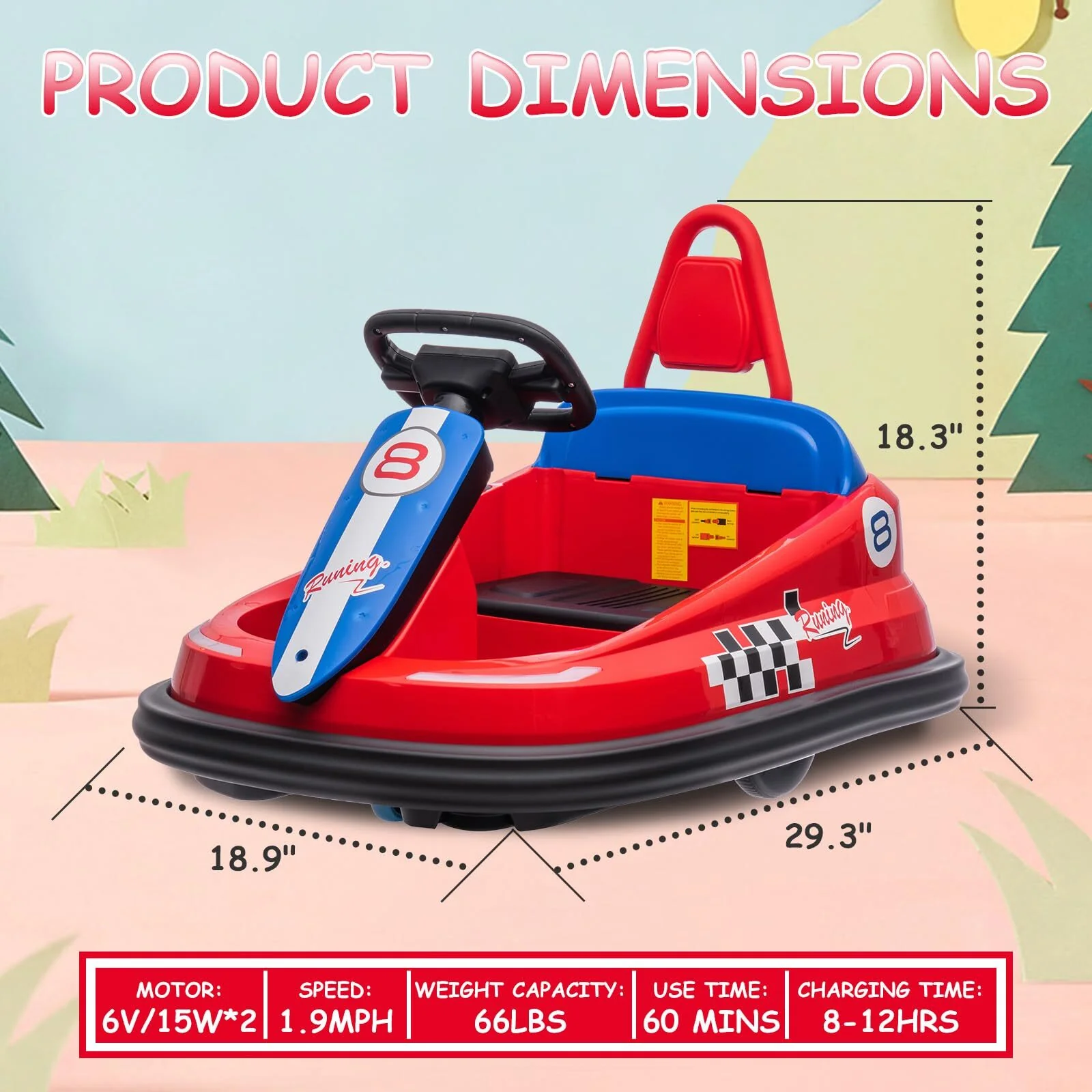 6V Electric Ride-On Kids Bumper Car with 360 Degree Spin Music and Bluetooth for Toddlers - Image 19