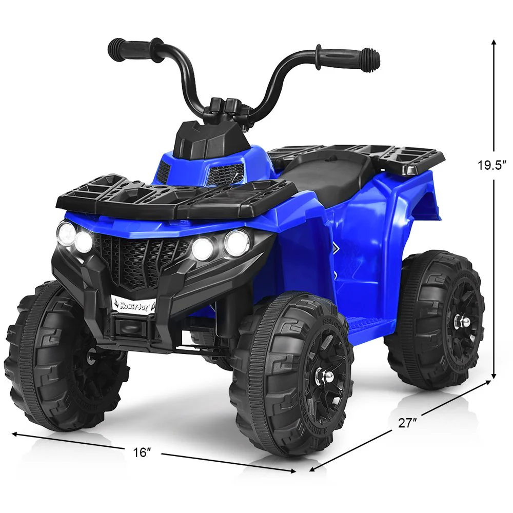 6V Electric Ride-On Quad for Kids with Battery and Lights Included - Image 3