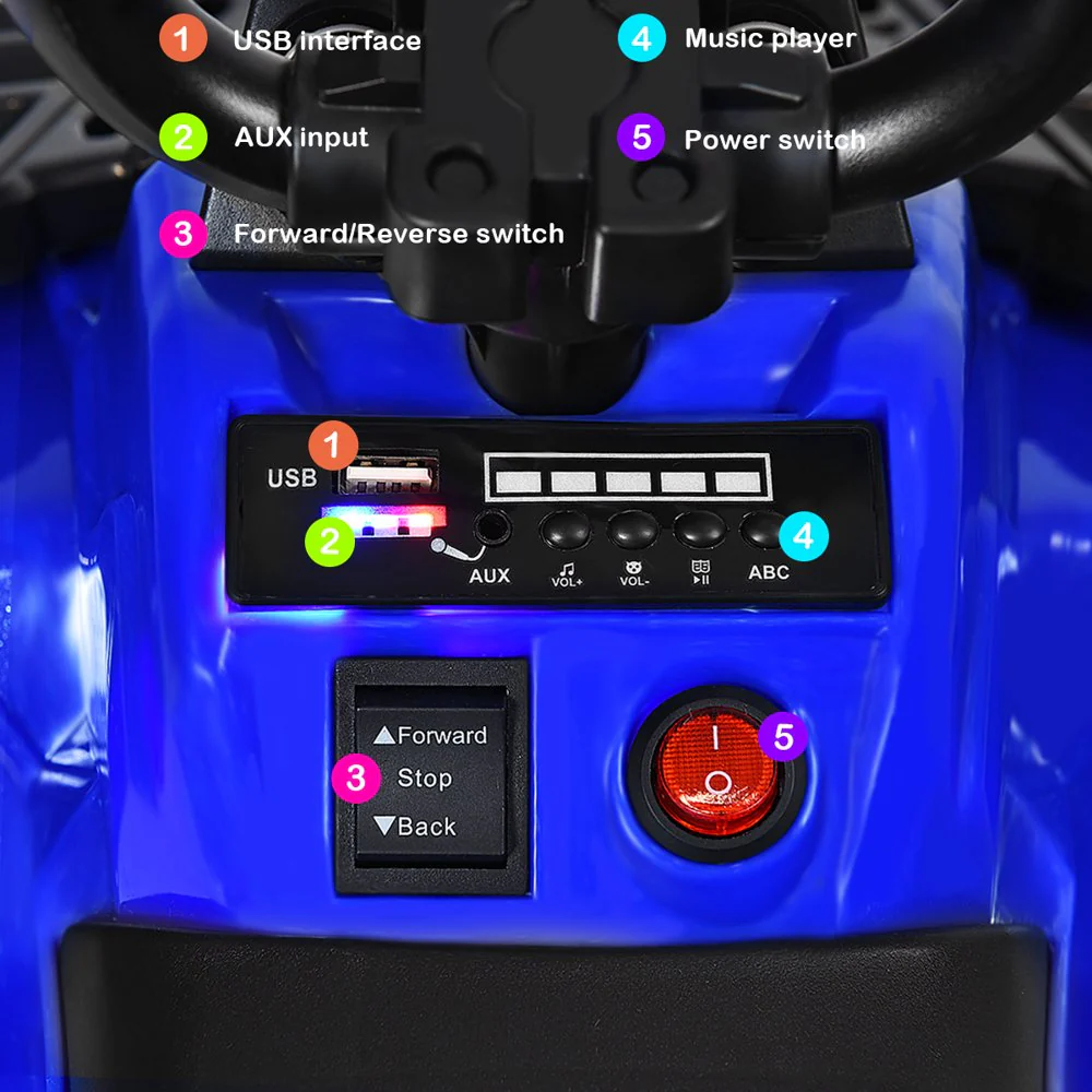 6V Electric Ride-On Quad for Kids with Battery and Lights Included - Image 7