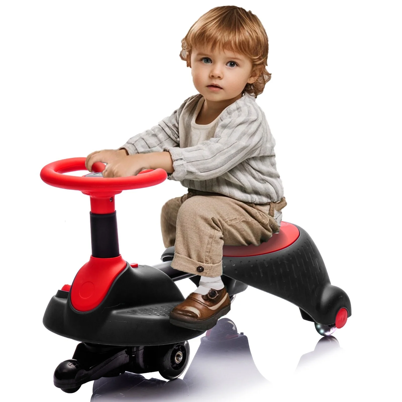 6V Electric Kids Ride-On Wiggle Car with 360 Degree Rotation, Shock Absorption, and Bluetooth Connectivity - Image 2