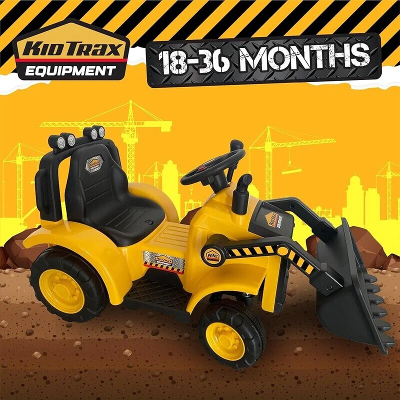 6V Frontloader Ride-On Toy for Toddlers 18-36 Months with Working Bucket and Hard Hat - Image 6