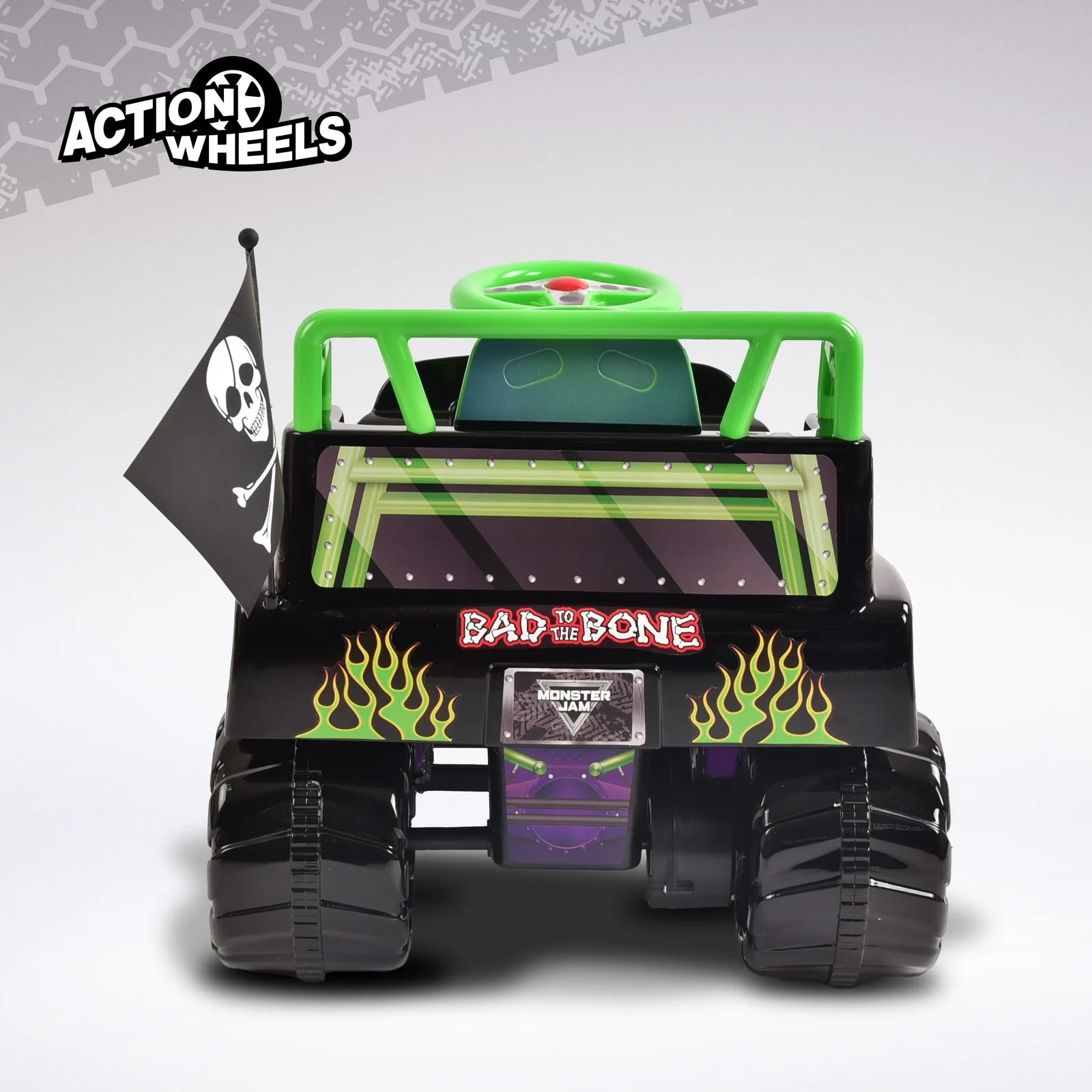 6V Ride-On Monster Truck with Grave Digger Design and Monster Jam Graphics for Kids - Image 11