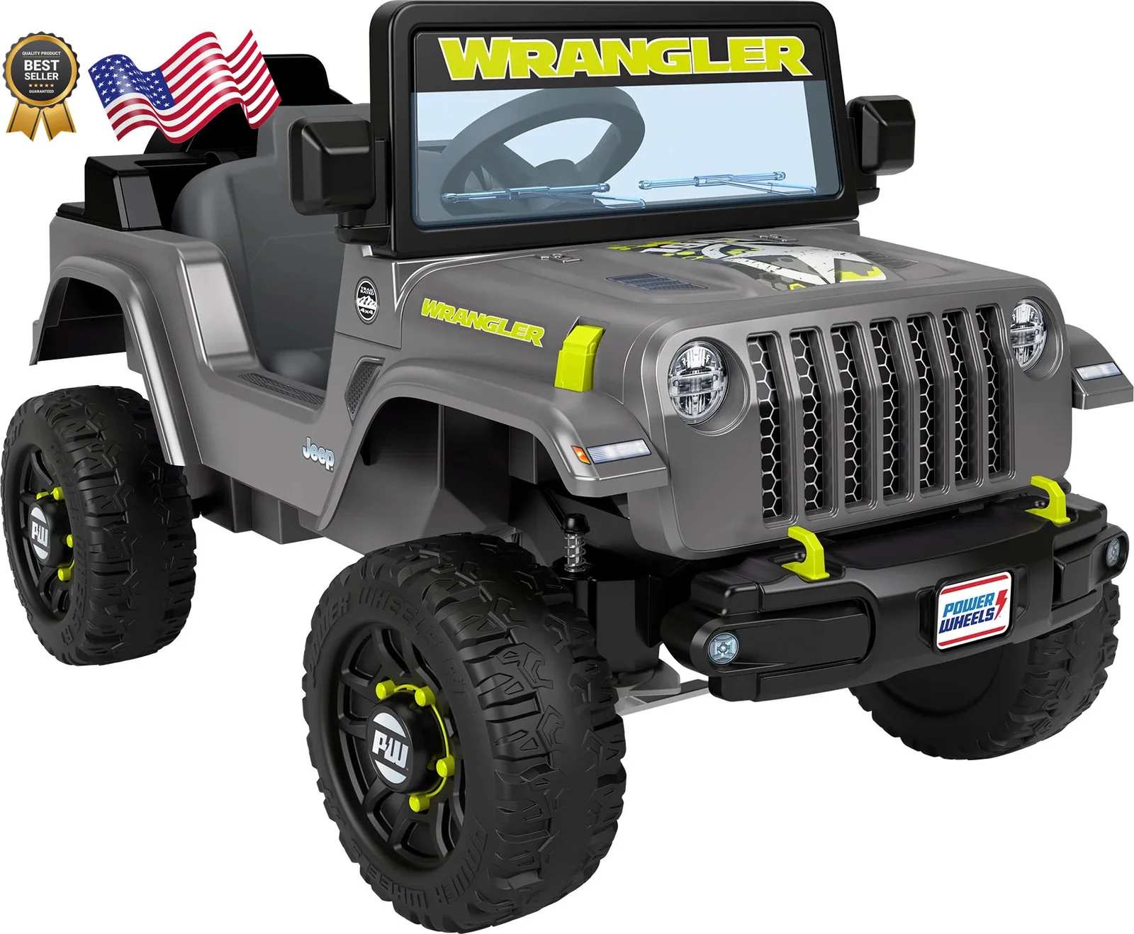 6V Toddler Ride-On Jeep Wrangler Toy with Driving Sounds and Multi-Terrain Traction - Image 9