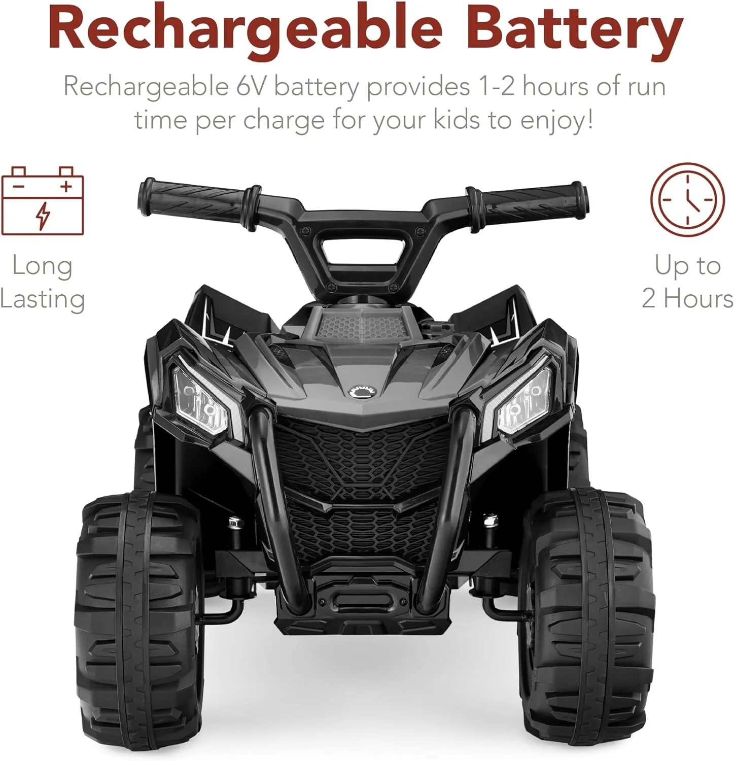 6V Kids Off-Road 4-Wheeler ATV Ride-On Toy Quad Car with 1.8 MPH Max Speed - Image 22