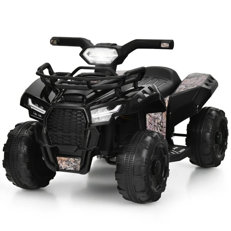 6V Electric Kids ATV Ride-On Quad Toy Car for Toddlers with LED Lights and MP3 Player Black - Image 13
