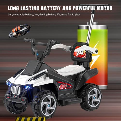 6V Kids Electric ATV 4-Wheeler Car Toy with LED Headlights and Bluetooth Connectivity - Image 24