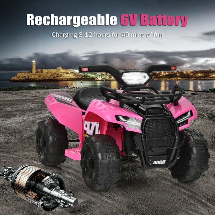 6V Kids Electric ATV Quad with LED Light and MP3 Player - Image 16