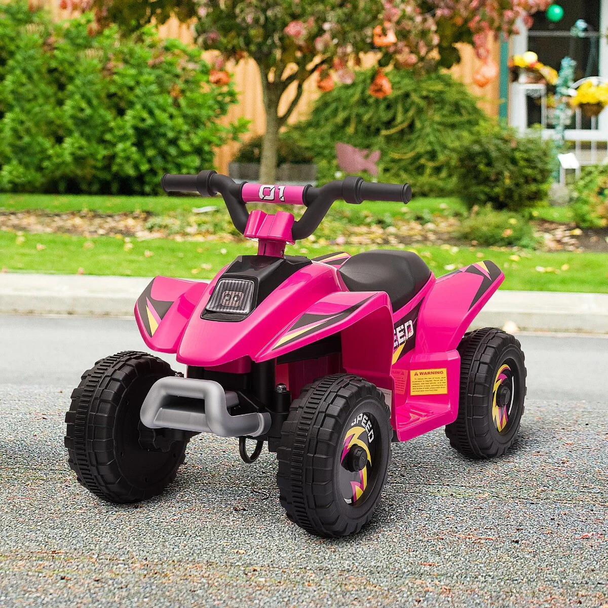 6V Electric Ride-On ATV Car for Toddlers 1-3 Years with Forward and Reverse - Pink - Image 9