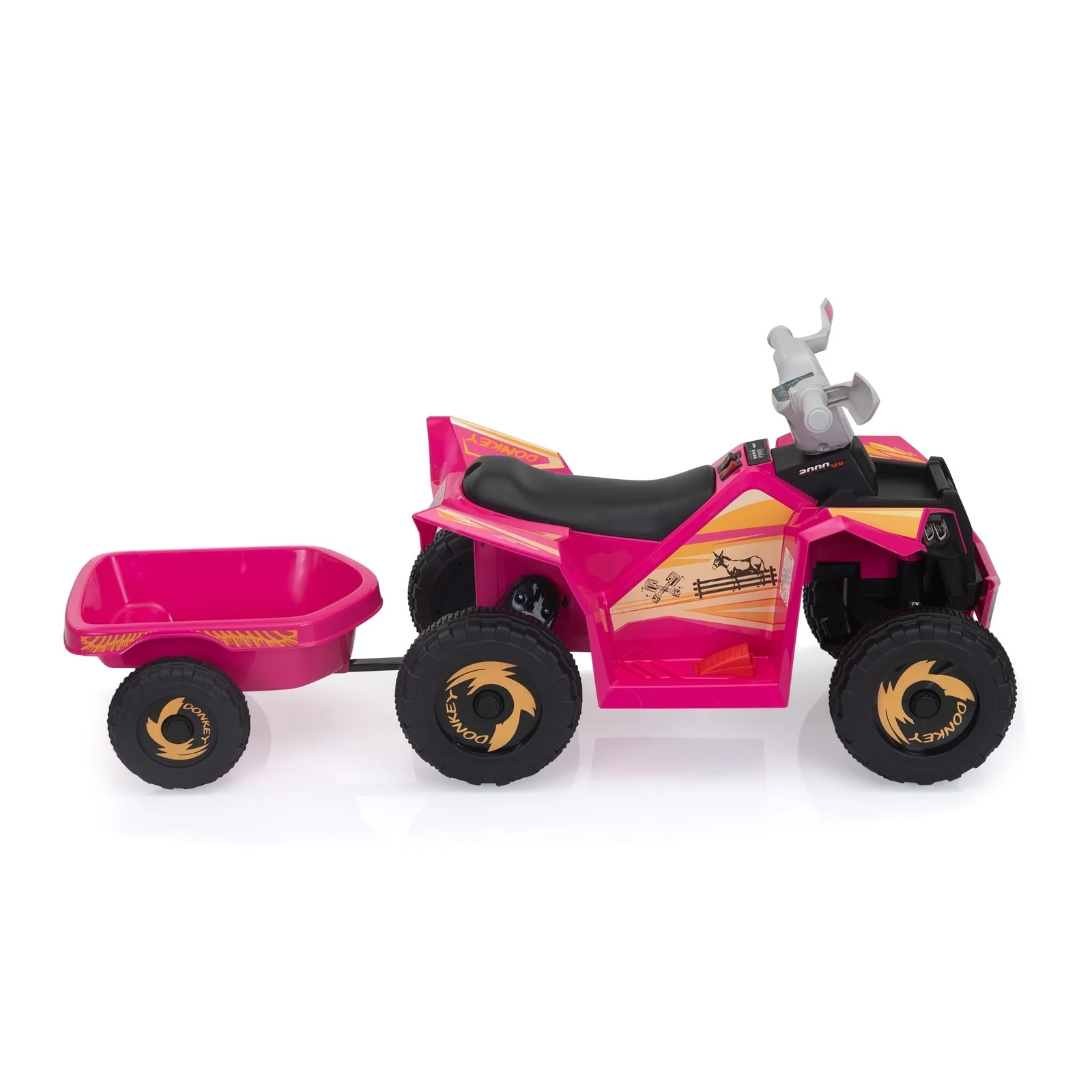 6V Kids Electric ATV Toddler Ride-On Car with Trailer - Image 4