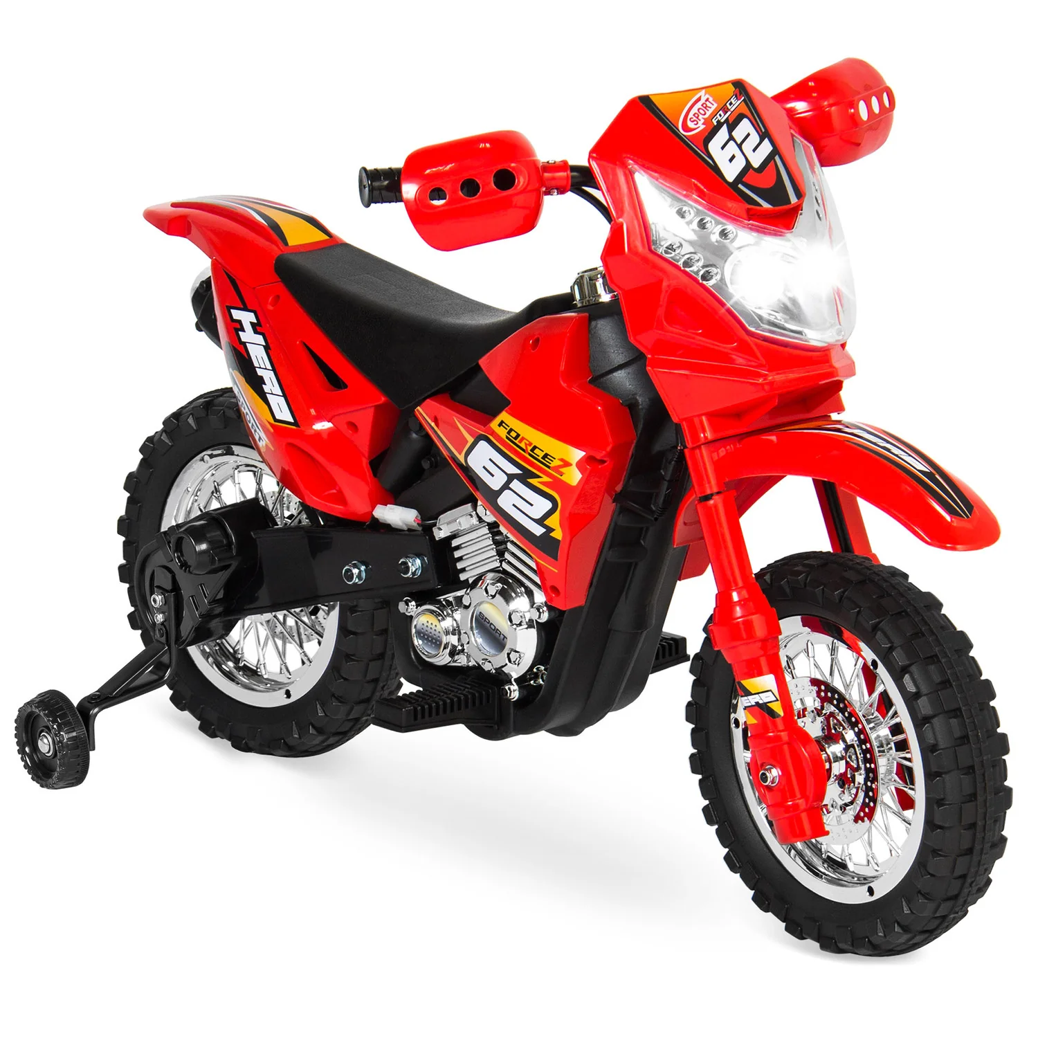 6V Battery-Powered Kids Electric Ride-On Motorcycle with Training Wheels - Image 12
