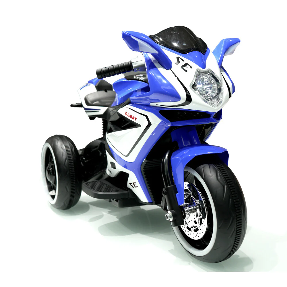 6V Electric Ride-On Motorcycle for Boys Ages 3-4 in Blue - Image 4