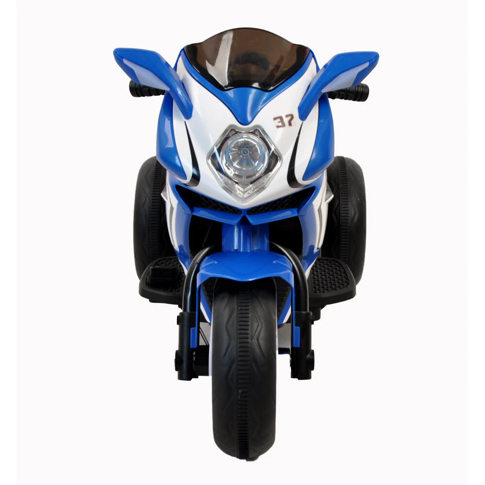 6V Electric Ride-On Motorcycle for Boys Ages 3-4 in Blue - Image 5