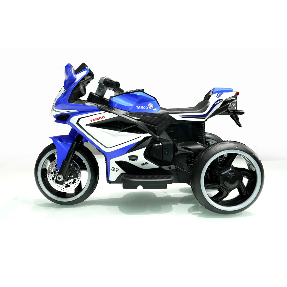 6V Electric Ride-On Motorcycle for Boys Ages 3-4 in Blue - Image 6