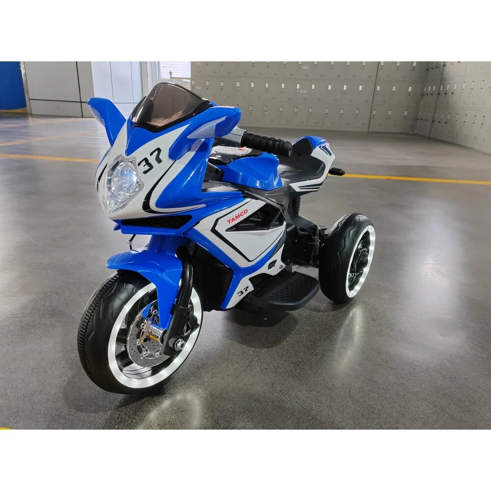 6V Electric Ride-On Motorcycle for Boys Ages 3-4 in Blue - Image 8