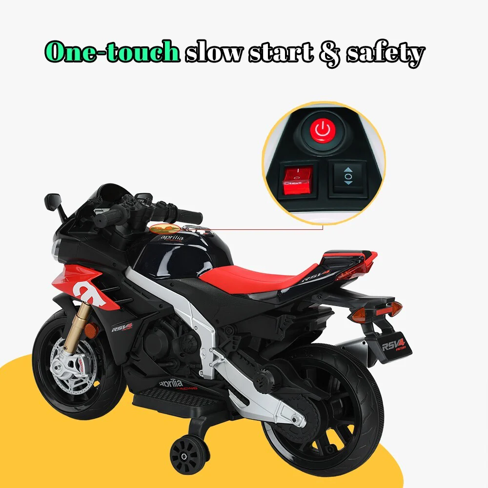 6V Kids Electric Ride-On Motorcycle Toy with Headlights and Bluetooth for Toddlers - Image 3