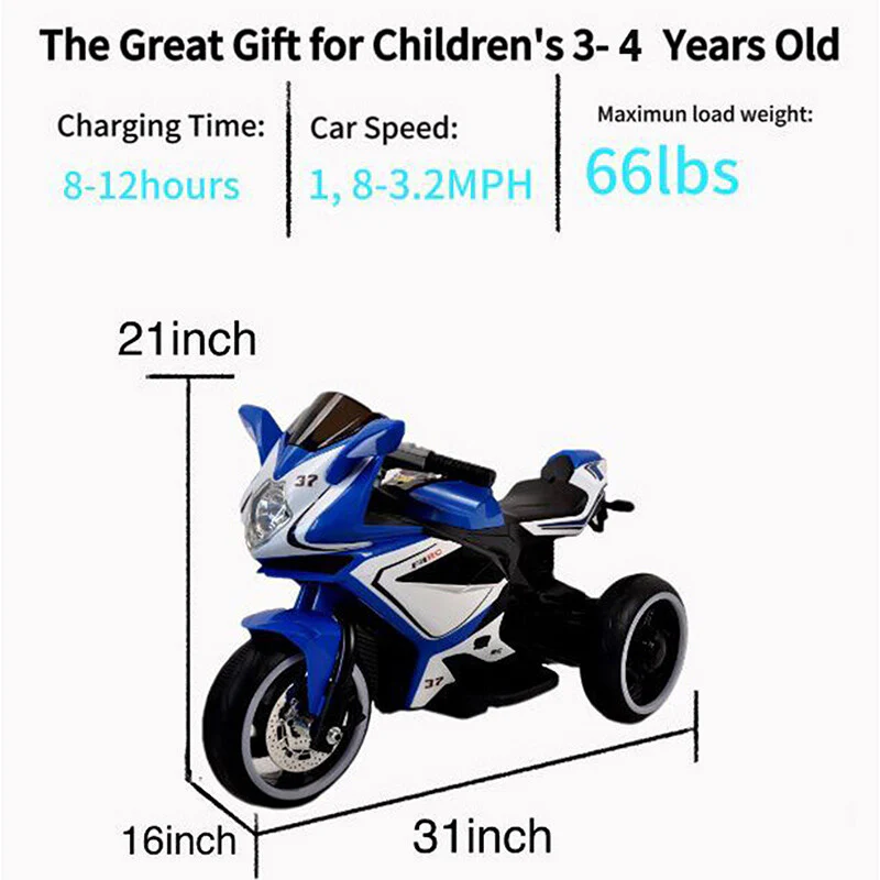 6V Electric Kids Motorcycle Ride-On Toy, Small Size, Battery Powered Vehicle for Children - Image 3