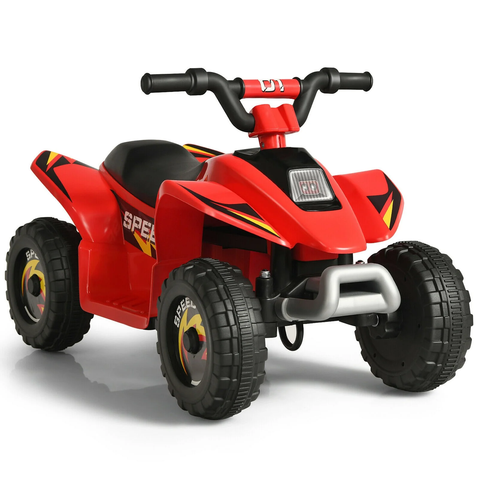 6V Kids Electric 4-Wheel Quad ATV Ride-On Toy with Forward and Reverse – Red - Image 11