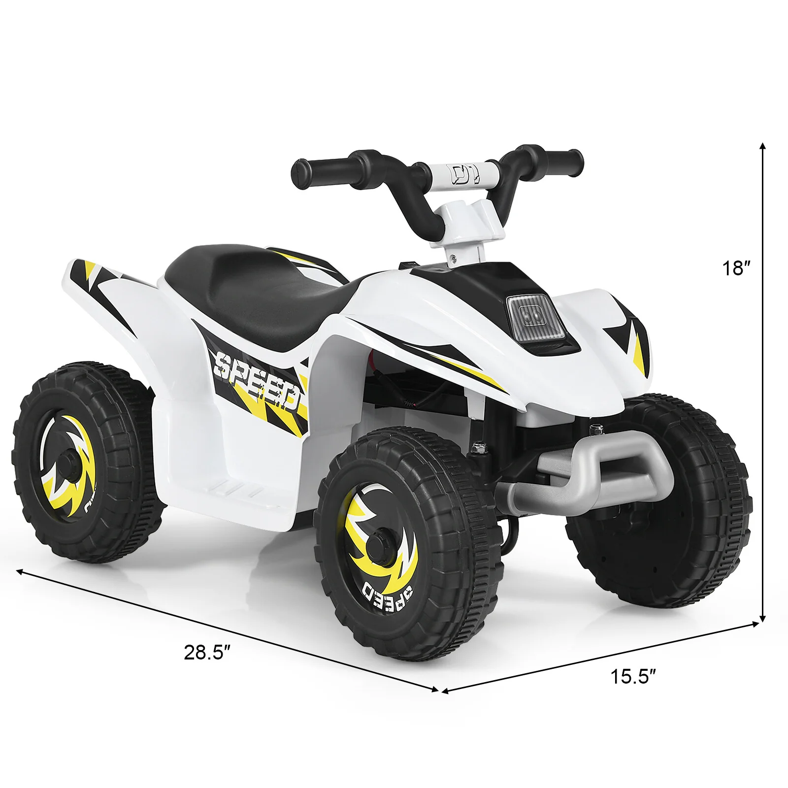6V Kids Electric 4-Wheel Quad ATV Ride-On Toy with Forward and Reverse and Music for Toddlers - Image 2